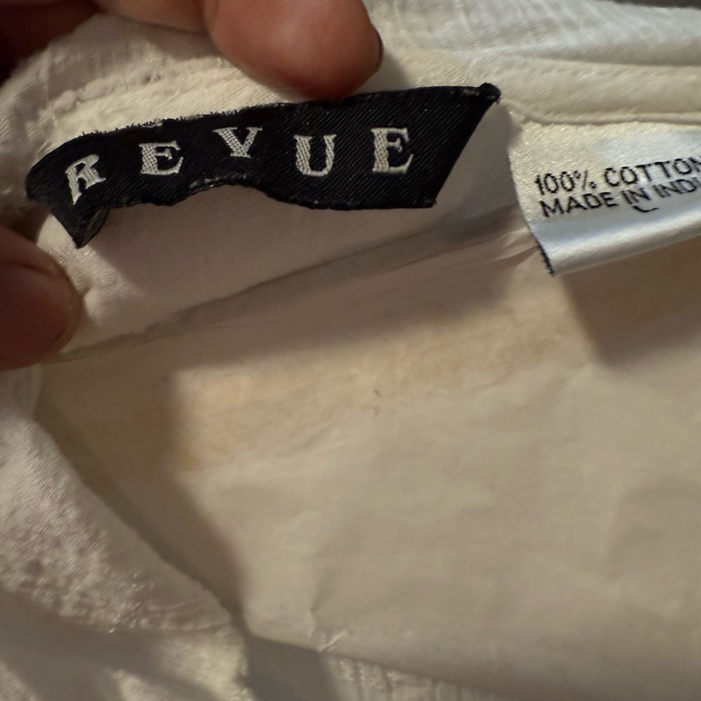 Revue White Cotton bathing suit cover up